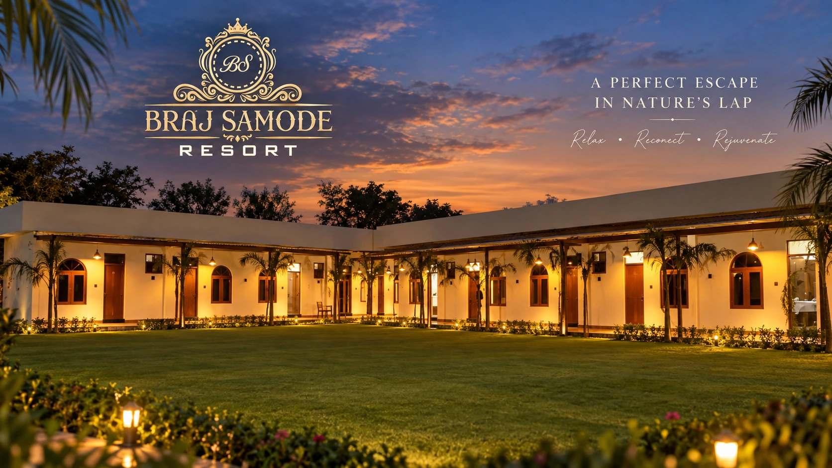 Twilight courtyard