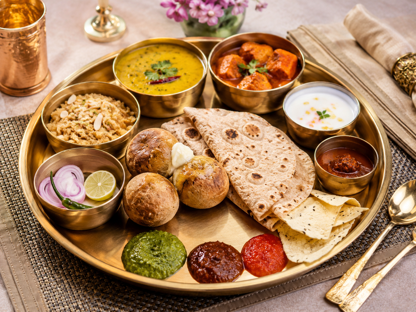 Luxury Indian thali